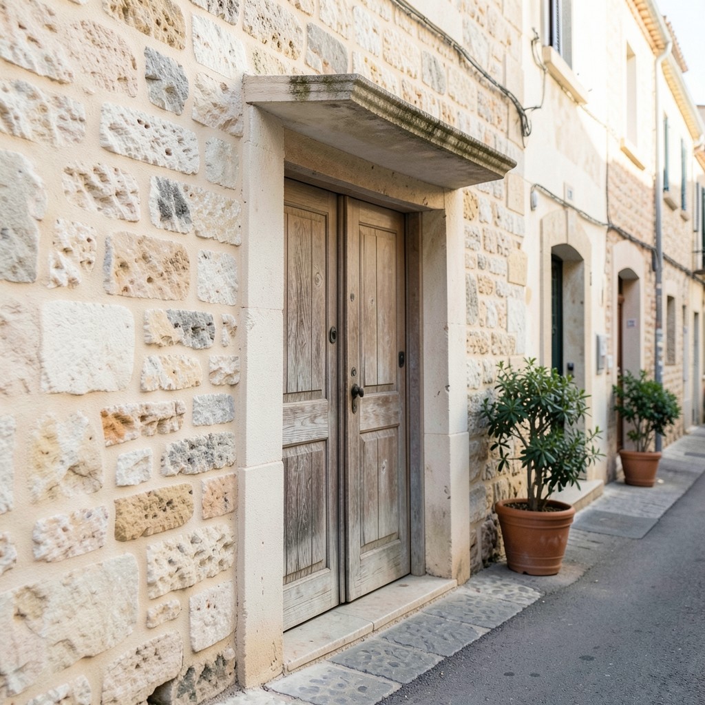 Entrada de una oficina profesional en un pueblo de Mallorca